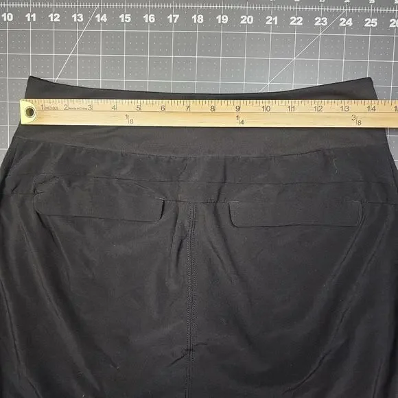 Athleta Soho Skort 6 Tall Black Yoga Golf Tennis Hike Preppy Stretch Athliesure - Picture 5 of 8